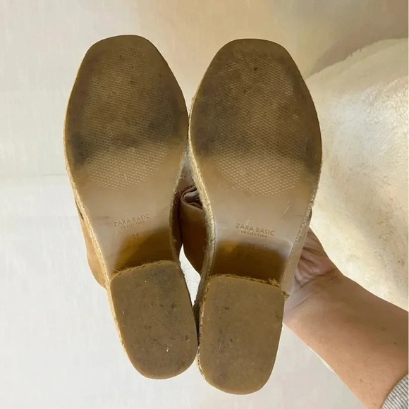 Zara Women’s Crossover Leather Wedge Sandals - Picture 11 of 11